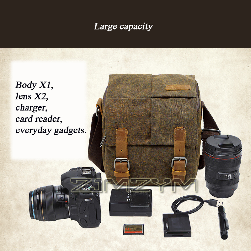 Multifunktionale SLR-Kameratasche, mehrschichtige, strapazierfähige eins-Schulter-Fotografie-Segeltuch-Tasche, passende SLR-Digitaltasche
