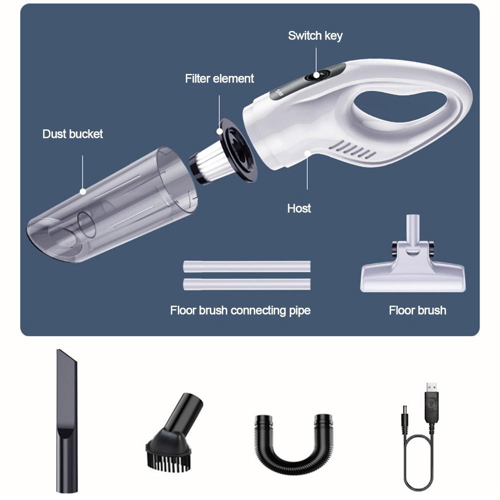 Handheld Auto Staubsauger 120W Auto Vakuum Home &amp; Auto Dual Verwenden Mini Staubsauger Wired 38000rpm Vakuum reiniger