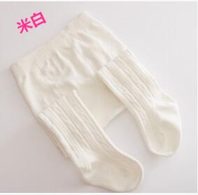 0-2y Baby Baby Meisje/Jongen Gebreide katoenen warme Panty natuur kleur kinderen Panty baby mode panty: Beige / 12m