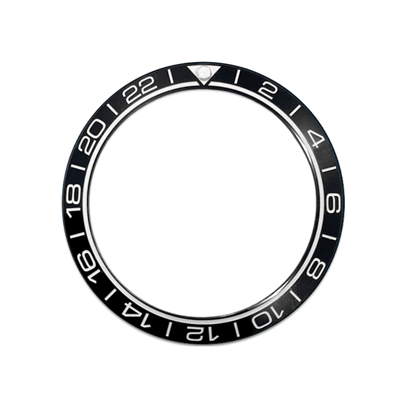 Bague d'insertion de lunette en céramique incurvée, SKXHouseSKX009 SRPD Gstuff SUB Seahorse Series, boîtier de montre, partie d'anneau avec autocollant, 38mm x 30.7mm: Blue