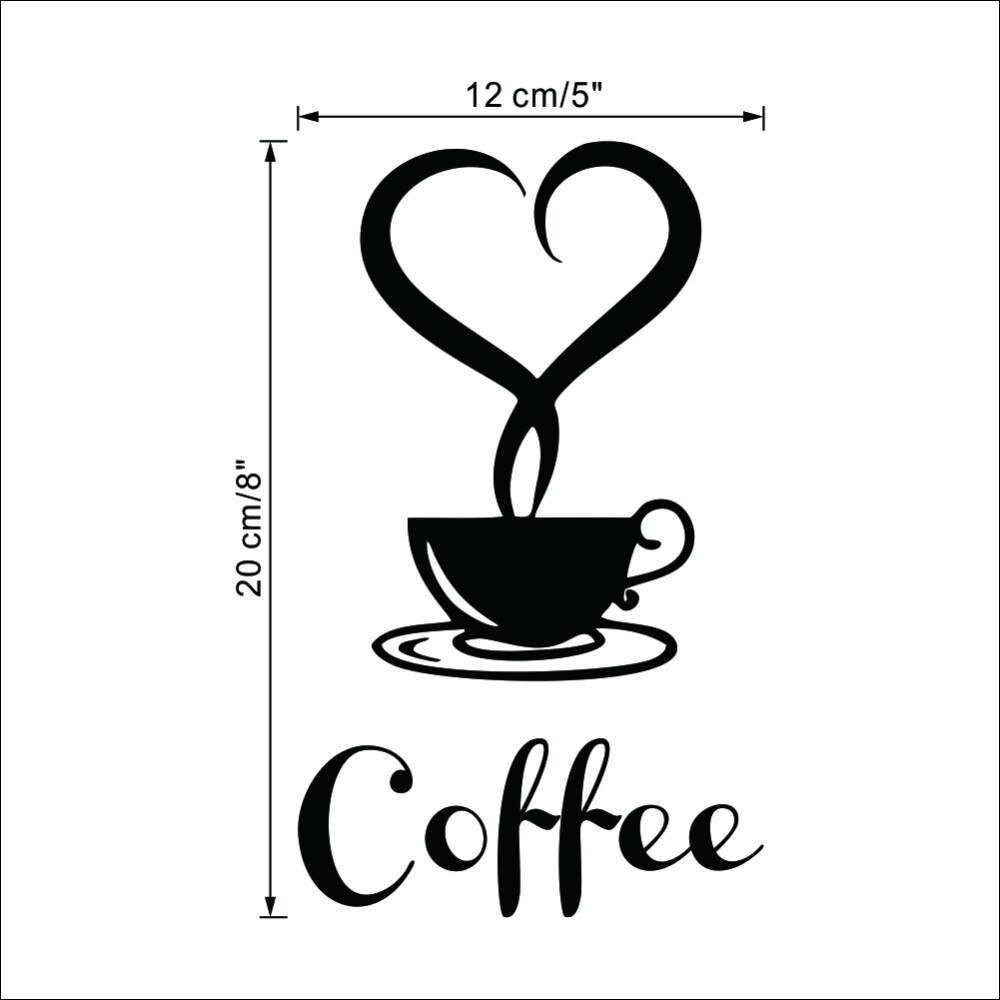 Coffee Shop Restaurant Wall Decoration Stickers Home Decor Kitchen Removable Vinyl Art Wall DIY Mural Y-295