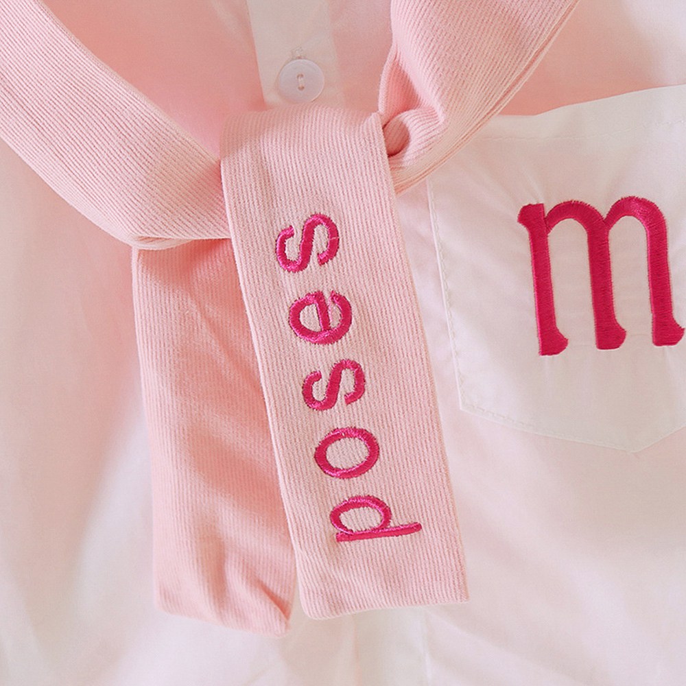 Dzieci dzieci niemowlęta księżniczka z kołnierzykiem z klapami lista koszule stroje moda dziewczyny koszula ubrania 2021 wiosenne jesienne bluzy