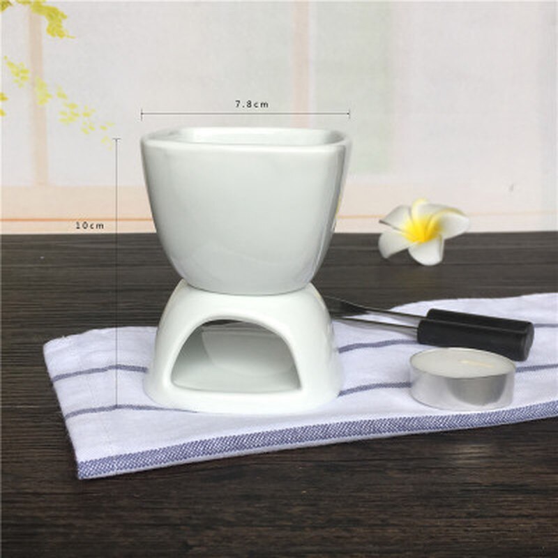 Ost mini choklad fondue set hightea servering fondue pot mini ost fondue fondue set hushålls keramik diy uppvärmning