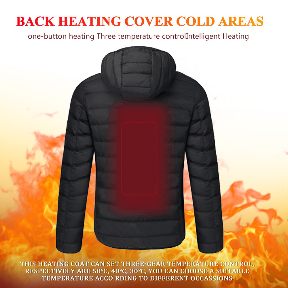 Chaqueta térmica eléctrica de manga larga para hombre y mujer, abrigo térmico con USB para exteriores, ropa térmica y Flexible para invierno, para pesca, senderismo, Unisex