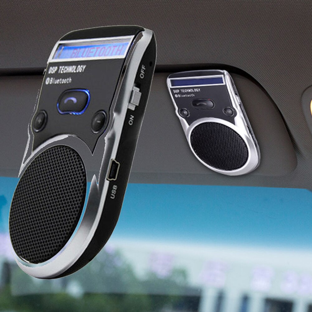Solar- angetrieben Bluetooth Wagen Bausatz LCD Anzeige Anrufer Ich würde Hände Frei Bluetooth Lautsprecher in Auto Freisprechen