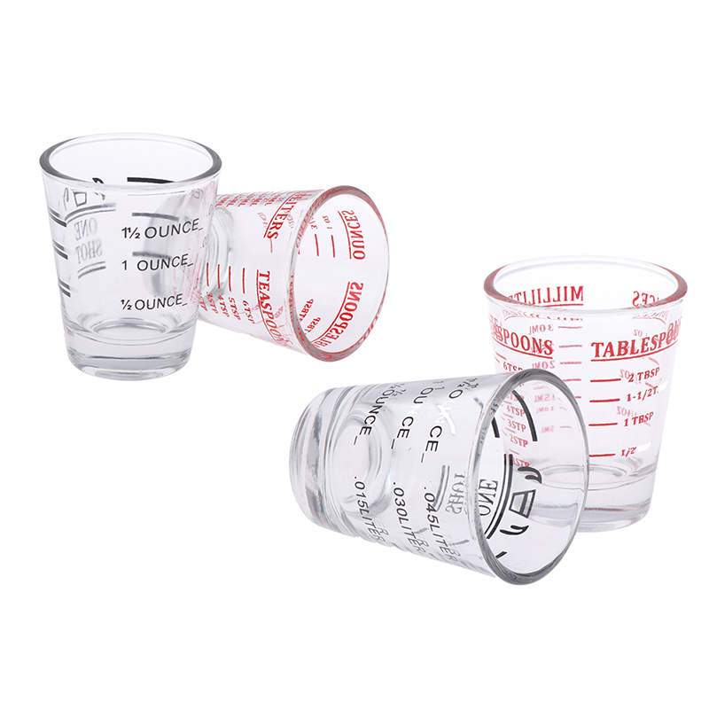 Verre gradué épais de 45ML, tasse à mesurer once, verres à Shot, cuisine, maison, fournitures,