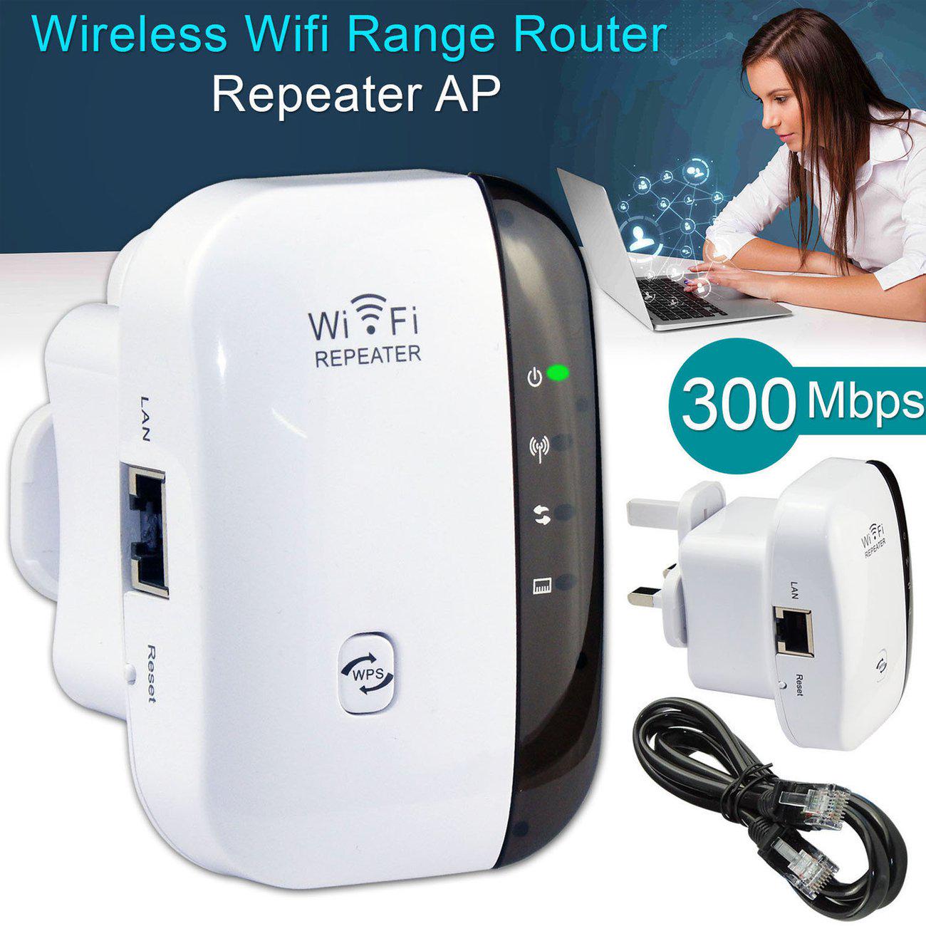 300Mbps Wi-Fi Repeater - Wireless-N 802.11g AP Router Extender - Signal Booster