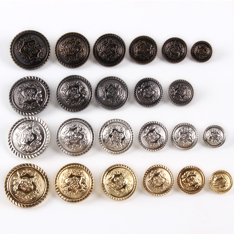 Boutons en métal pour veste, accessoires de couture, Style britannique, Vintage, pour manteau, costume
