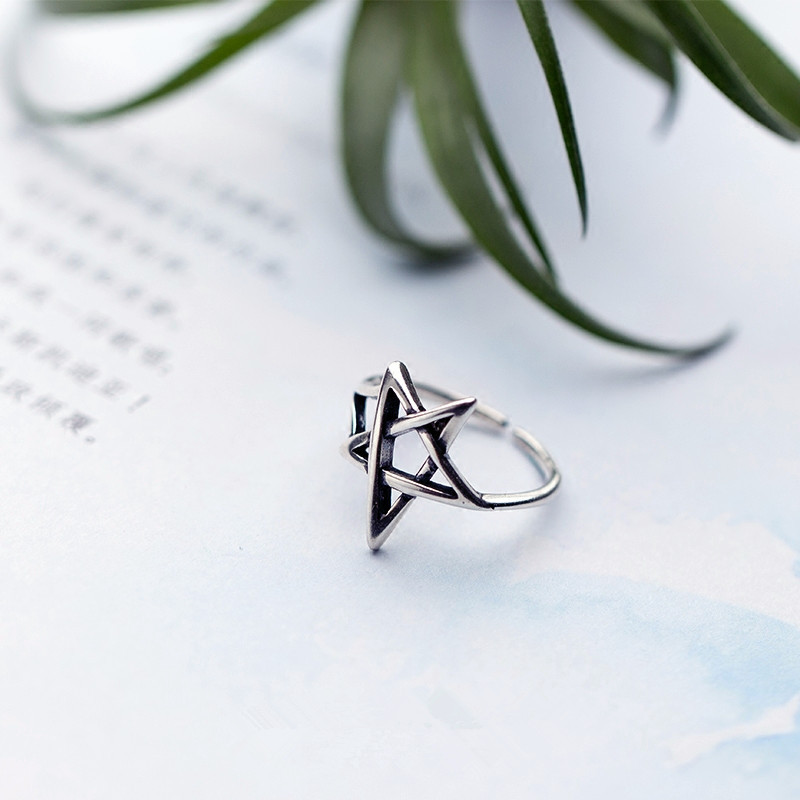 Anello da donna in argento sterling 925 con stelle retrò, fidanzamento, matrimonio, gioielli di design di lusso, gioielli di Natale GaaBou