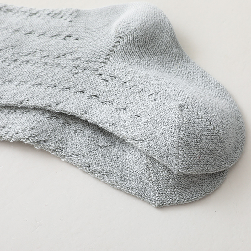 Summer Kids Socks With Bow Baby Girls Long Sock Knee High Cotton Hollow Out Toddlers Socks Mesh Children Princess Sock