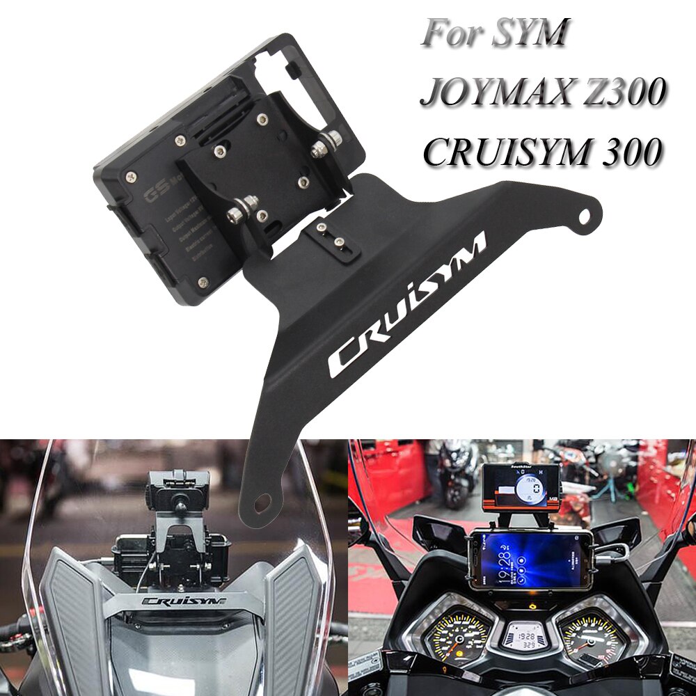 Voor Sym Joymax Z 300 Cruisym 300 Motorfiets Bar Mobiele Telefoon Beugel Gps Front standhouder Smartphone