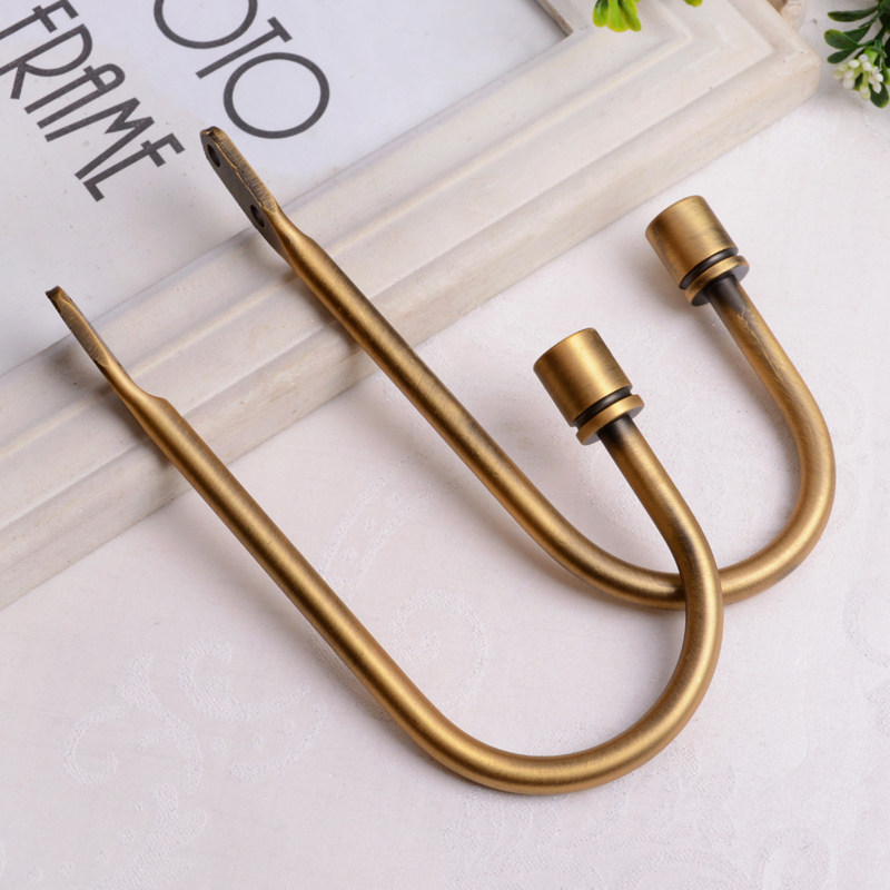 2Pcs Curtain Holdbacks Curtain Hooks U Shaped Hook Wall Mounted Tassel Curtain Tieback Hook Drapery Tieback Curtain Accessories: PURPLE
