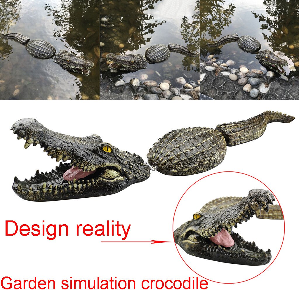 Drijvende Krokodil Water Decoy Vijver Tuin Decoratie Voor Tuin Controle Krokodil Hoofd Spoof Speelgoed Kinderen Volwassenen Jardin Garten