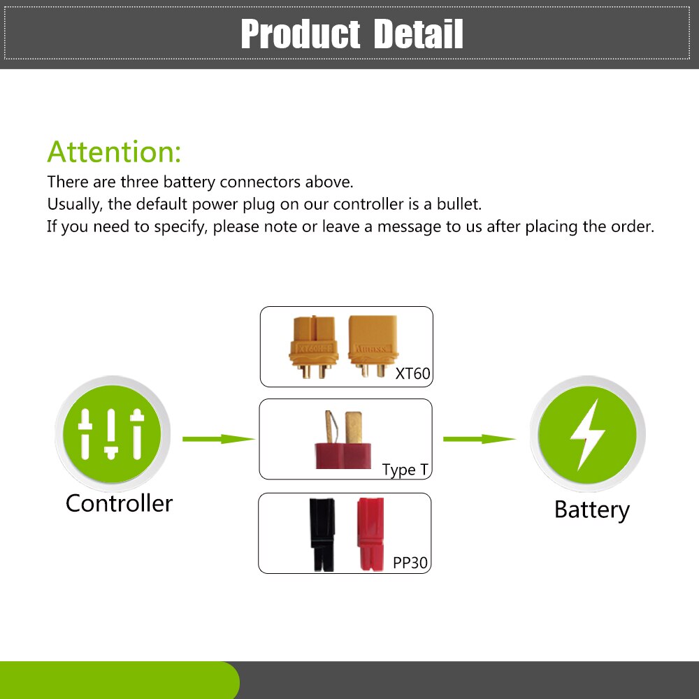 Elektrische Fiets Controller Kt 17A 36V48V 250W 350W 6 Mosfet Borstelloze Motor Controller Met Licht Functie Voor Conversie kit