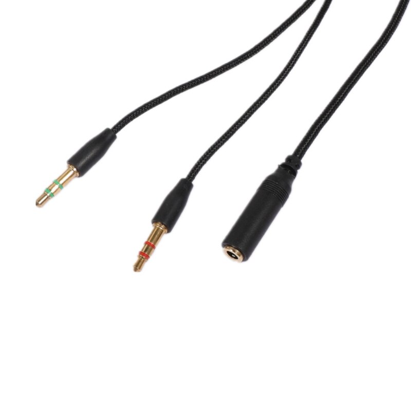 For -Razer Earphone Audio Cable Headphone Adapter Splitter Headset Microphone For -Razer Electra/Kraken PRO 7.1 V2/Hamme
