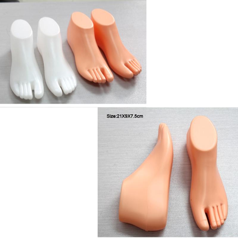1 Paar Salepair Van Hard Plastic Voeten Mannequin Foot Model Gereedschap Voor Schoenen Display (Volwassen Voeten)