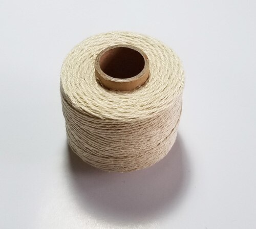 Cuerda de lino 100 de alta tenacidad, hilo de 3 capas, hilo para paquete de , accesorio de decoración de hecho a mano DIY, 100% m/rollo: beige