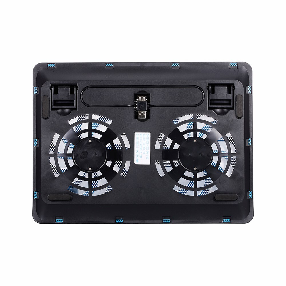 High-performance Laptop Cooler Laptop Cooling Pad Double Fans Cooler with Two USB Ports Support for Laptops Under 17 inch Blue