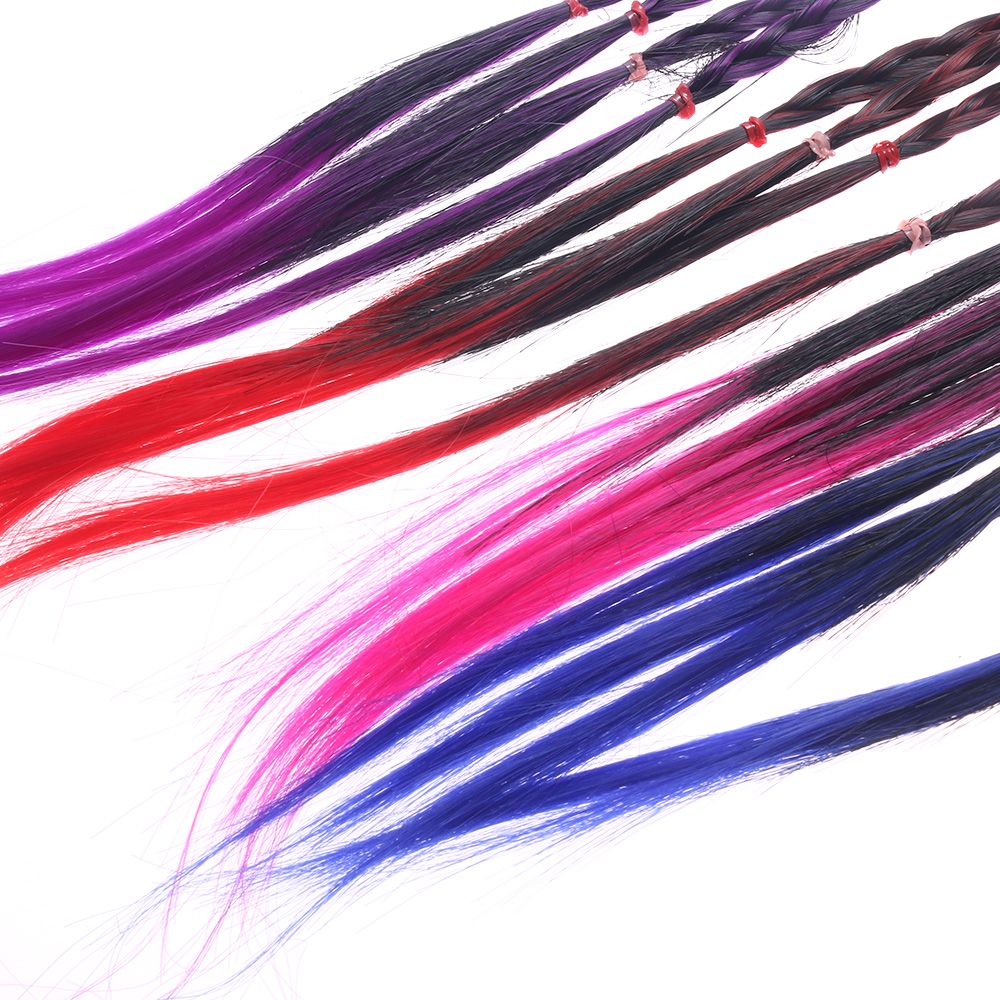Headband Girls Twist Braid Rope Simple Rubber Band Hair Accessories Kids Wig Hair Band With Wig Colorful Wig Styling Headdress