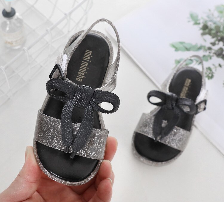 Meisjes sandalen met strik, led-licht sandalen, zomermeisjes gelei lichtgevende schoen, antislip kinderstrandsandalen, peutersandalen, prinsessen
