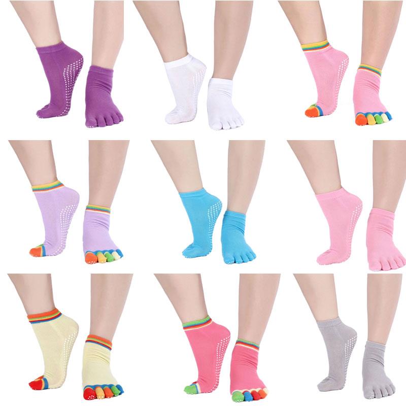 Colorful Socks Unisex Five Finger Massage Massage Sport Toe Slip Breathable Exercise Yoga Newly Comfortable