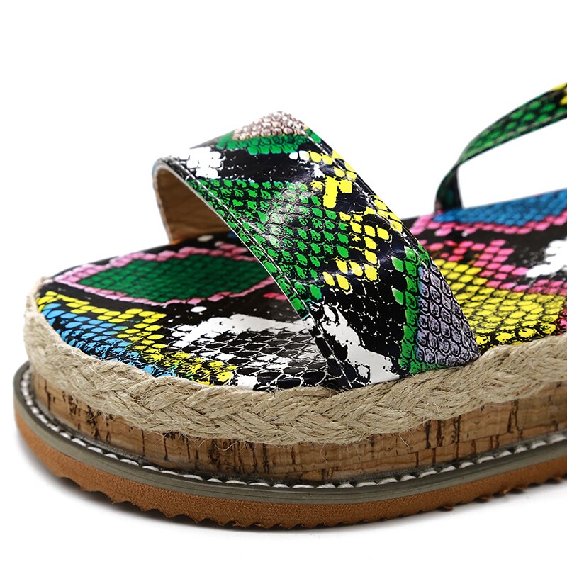 Sandalias De serpiente con plataforma para Mujer, Zapatos femeninos De tacón con plataforma, correa cruzada, Punta abierta De encaje en el tobillo, a la , para en la playa,