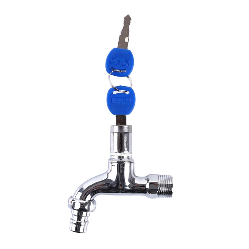 Robinet d&#39;eau antivol avec serrure, 1 pièce, corps en alliage, trou unique, interrupteur à clé, bibelots pour cuisine, jardin extérieur