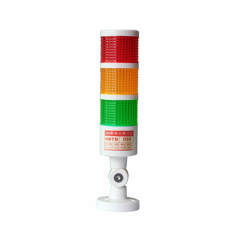 Dia 50mm Industrial Multilayer Stack light Indicator Foldable LED Signal Tower Alarm caution light for machinery 12V 24V