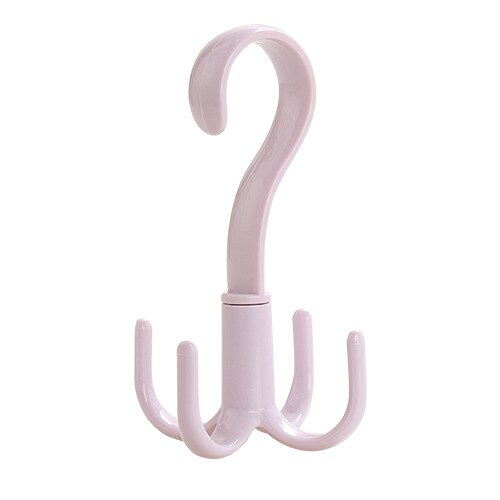 4 ganci cravatte portabiti salvaspazio armadi appendiabiti organizzatore di vestiti rotazione a 360 gradi scarpe sciarpa cintura appendiabiti: rosa