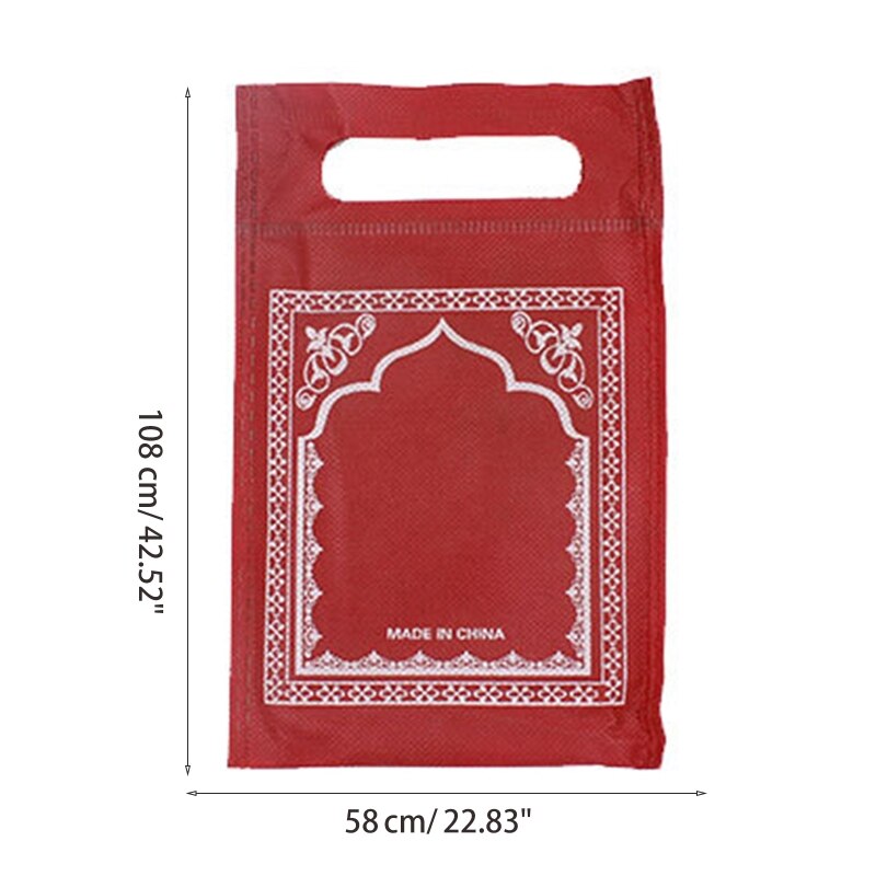 Alfombra de oración musulmana plegable, alfombra islámica interactiva de oración, ornamento para Eid Ramadán, decoración religiosa