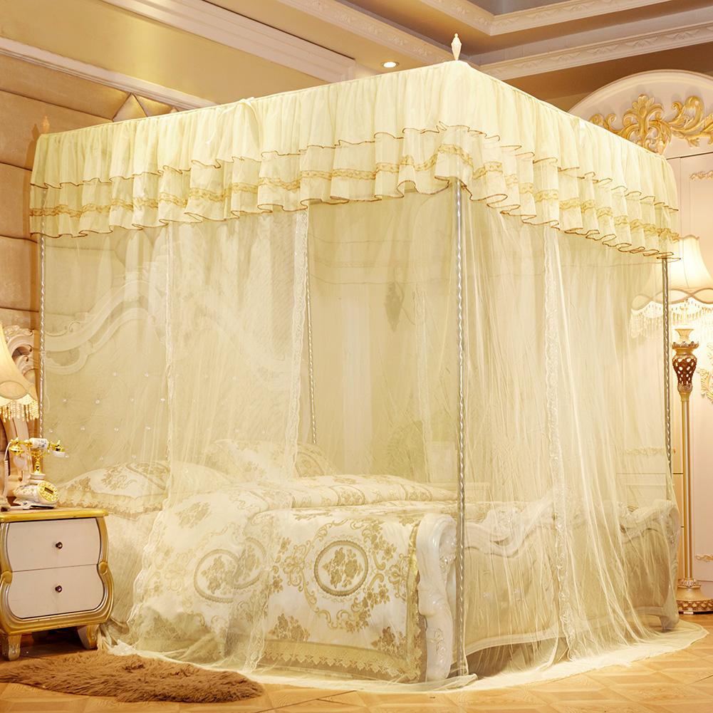 Luxury Princess Three-Openings Mosquito Bed Curtain Canopy Palace Top Mosquito Net Bedroom Supplies