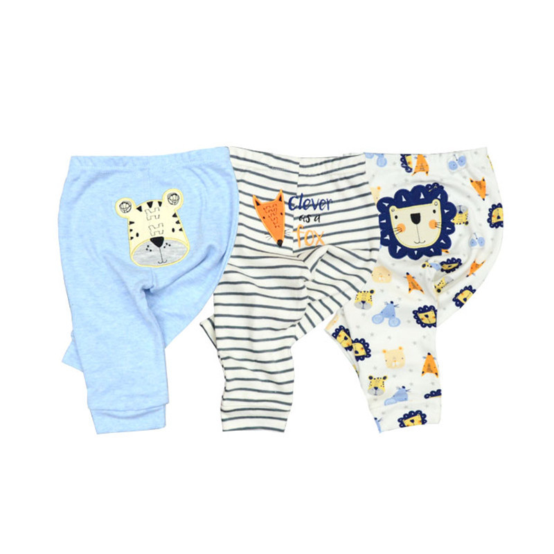 Baby Kleding Kinderen Broek 6-24 Maanden 3 Stks/partij Cartoon Print Katoen Unisex Roupas De Bebe baby Broek: 3006