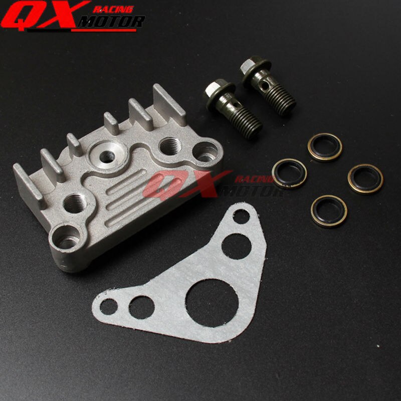 125cc 140cc motorcykel oliekøler horisontal motor adapter motor cylinder dæksel dirt pit cykel abe cykel atv quad reservedele