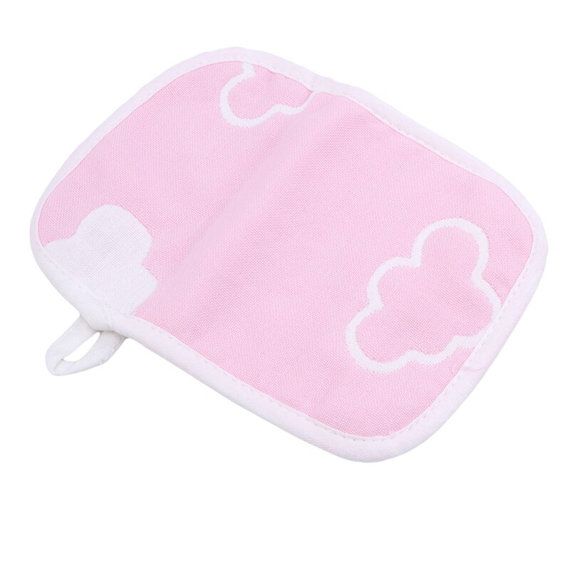 6-layer Gauze Baby Shower Gloves Baby Bath Towel Double-sided Cotton Bath Wipe Bath Towel: Powder cloud