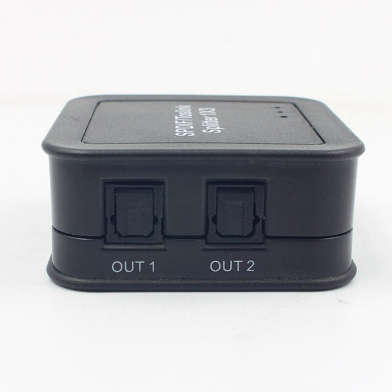 1X3 Digital Optical Spdif Toslink Audio Splitter with Remote Control Optical Digital Output Fiber Distributor-US Plug