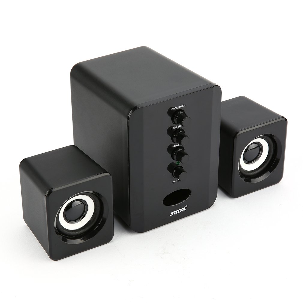SADA D-202 USB Wired Combination Speakers Computer Speakers Bass Stereo Music Player Subwoofer Sound Box for PC Smart Phones