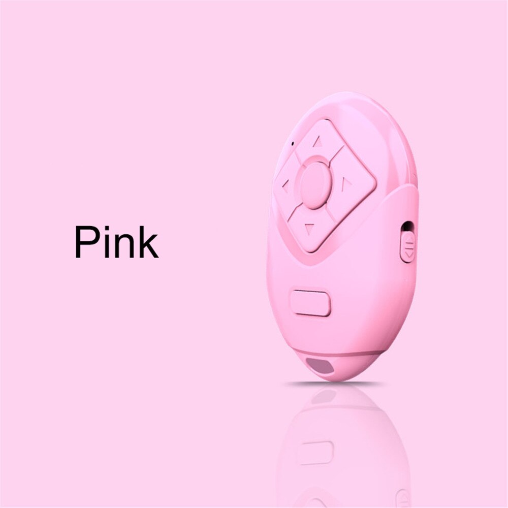 Kebidu Bluetooth Remote Camera Ontspanknop Voor Selfie Camera Controller Bluetooth Remote Knop Voor Iphone Android: Pink