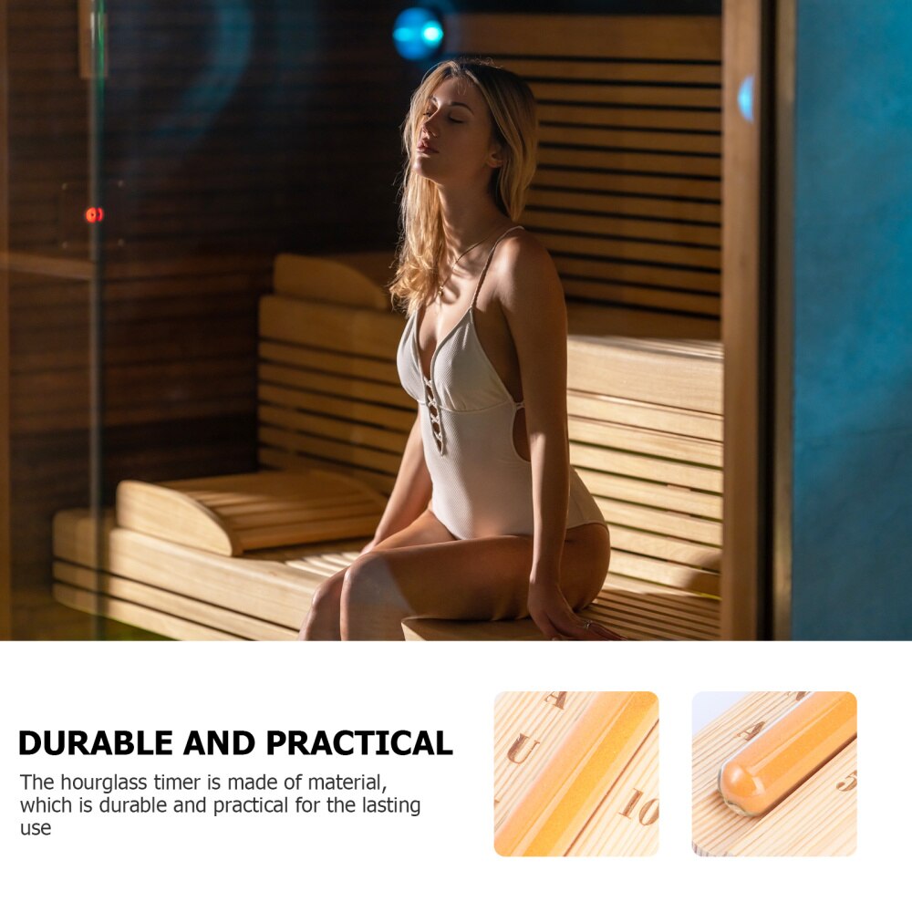1pc Sauna Room Reminding Timer 15-minute Hourglass Wooden Timer