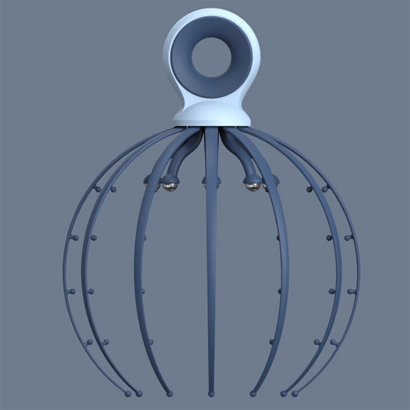 Masajeador de pulpo con bola magnética para la cabeza, instrumento de masaje de cinco garras para el cuero cabelludo, Extractor de relajación para el alma, relajación y depresión: 5