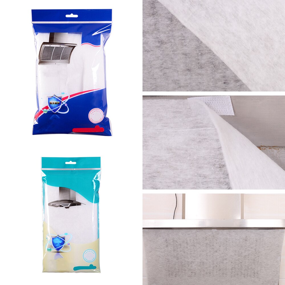 2 piezas cocina filtro de aceite de papel absorbente papel no tejido Anti aceite de algodón filtros cocina campana extractora de filtro del ventilador no tejida