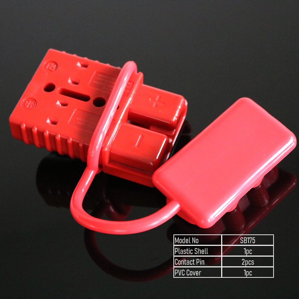 175A 600V AC DC SB175 Quick Connector Battery Charger Trailer Plug Kit Connect Car Disconnect forklift Electrical Power Machine: Red