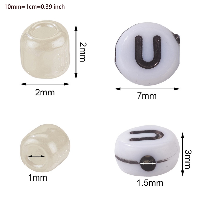 L93F Beads Jewelry Making Kit Beads for Bracelets Craft and Art Glass Alphabet Letter Bead for DIY Arts and Crafts