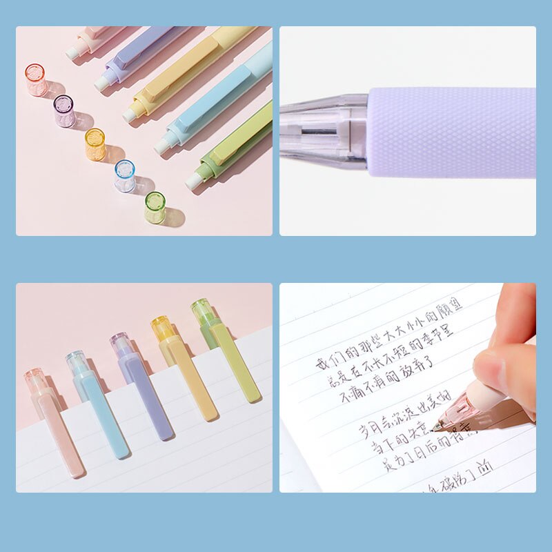 Kaco Mechanical Pencil Anti Breaking Core High Simple Style Propelling Kawaii Pencil School Office Stationery Supplies