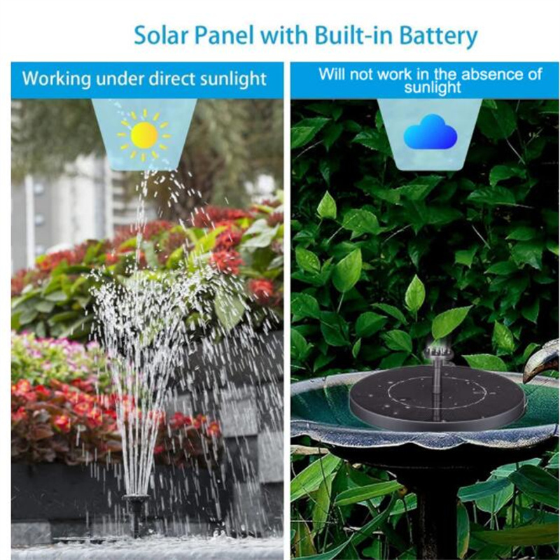 Floating Solar Fountain Garden Waterfall Fountain Pool Pond Bird Bath Solar Panel Powered Home Garden Fountain Decoration