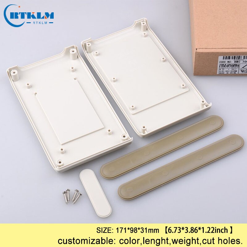 Handheld Plastic Doos Voor Elektronische Project Junction Box Abs Plastic Behuizing 3 Kleuren Diy Voeding Project Box 171*98*31Mm
