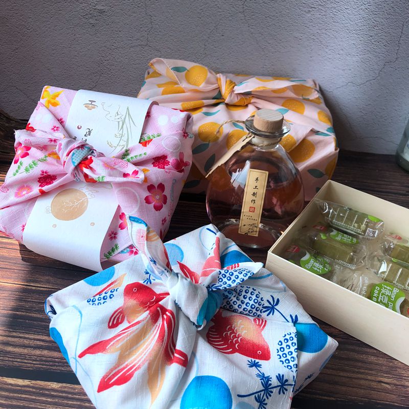 Furoshiki Geschenkdoos Wikkelen Doek Katoenen Zakdoek Milieuvriendelijke
