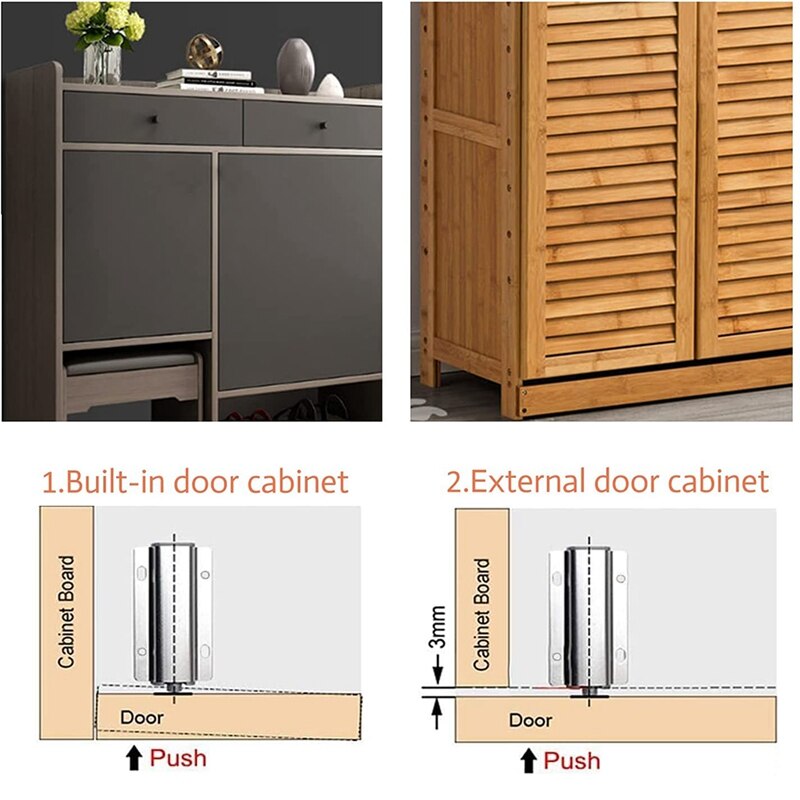 Push Latches Push to Open Door Catches Push to Close Magnetic Latch Touch Opener for Draw Kitchen Cabinet