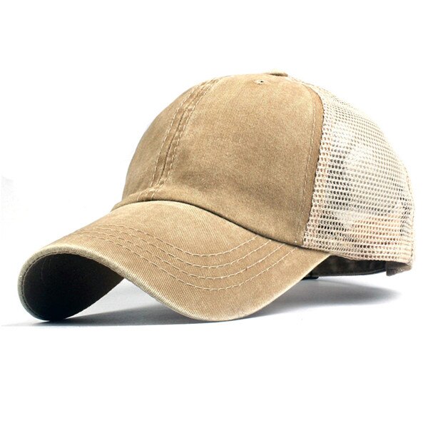 Xthree kvinders mesh baseball kasket til mænd sommer cap snapback hat til kvinder bone gorra casquette hat: Khaki