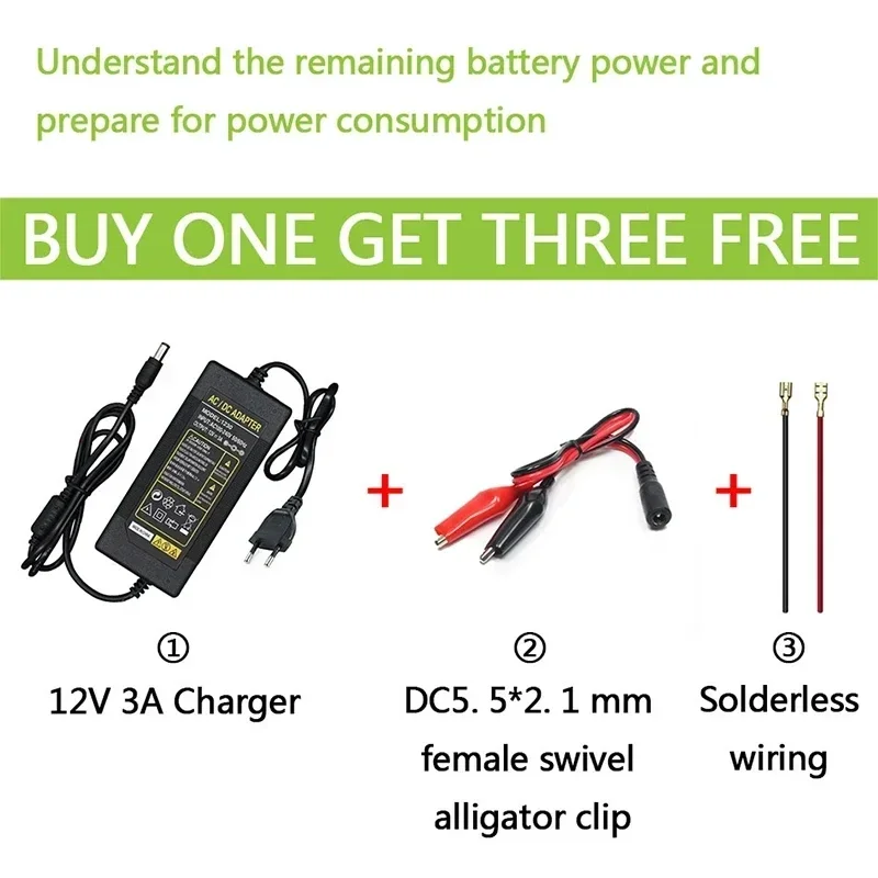 12V Battery Pack 70Ah LiFePO4 Lithium Battery 12V Portable Rechargeable Battery Built-in 5V 2.1A Usb Power Display Port Charging
