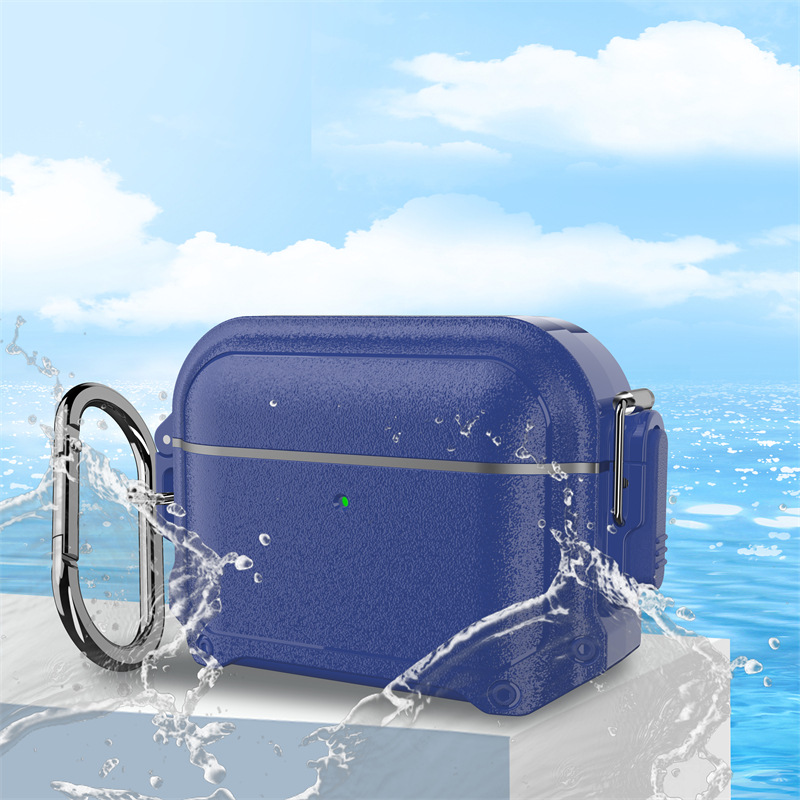 Waterproof Case for AirPods Pro 2 & AirPods 4, Cover with Secure Switch: S / SKY BLUE